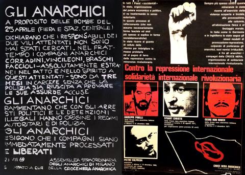 Manifesti realizzati dalla Crocenera anarchica